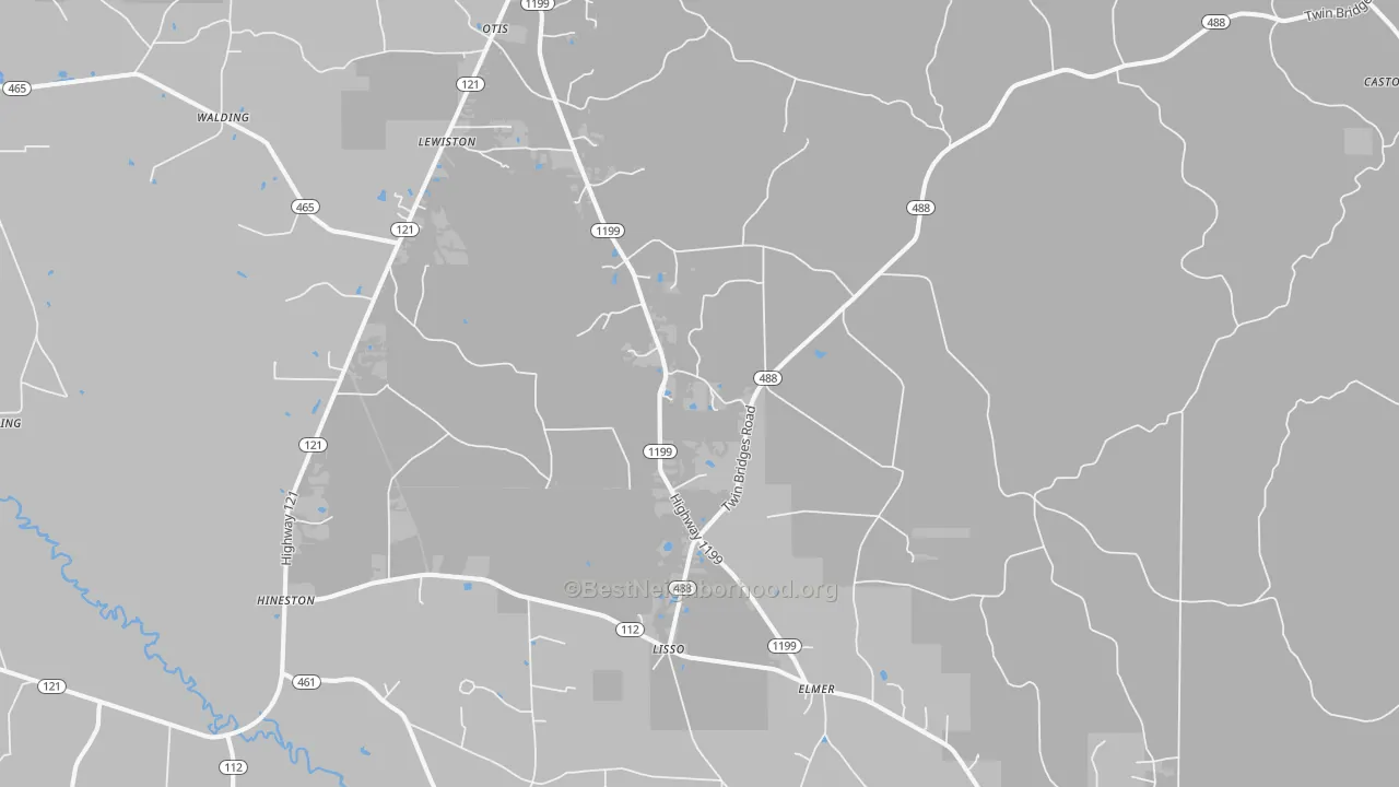 Transit Grade map of Elmer, LA