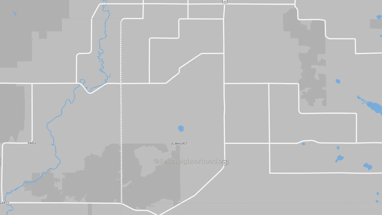 Transit Grade map of Elmhurst, WI