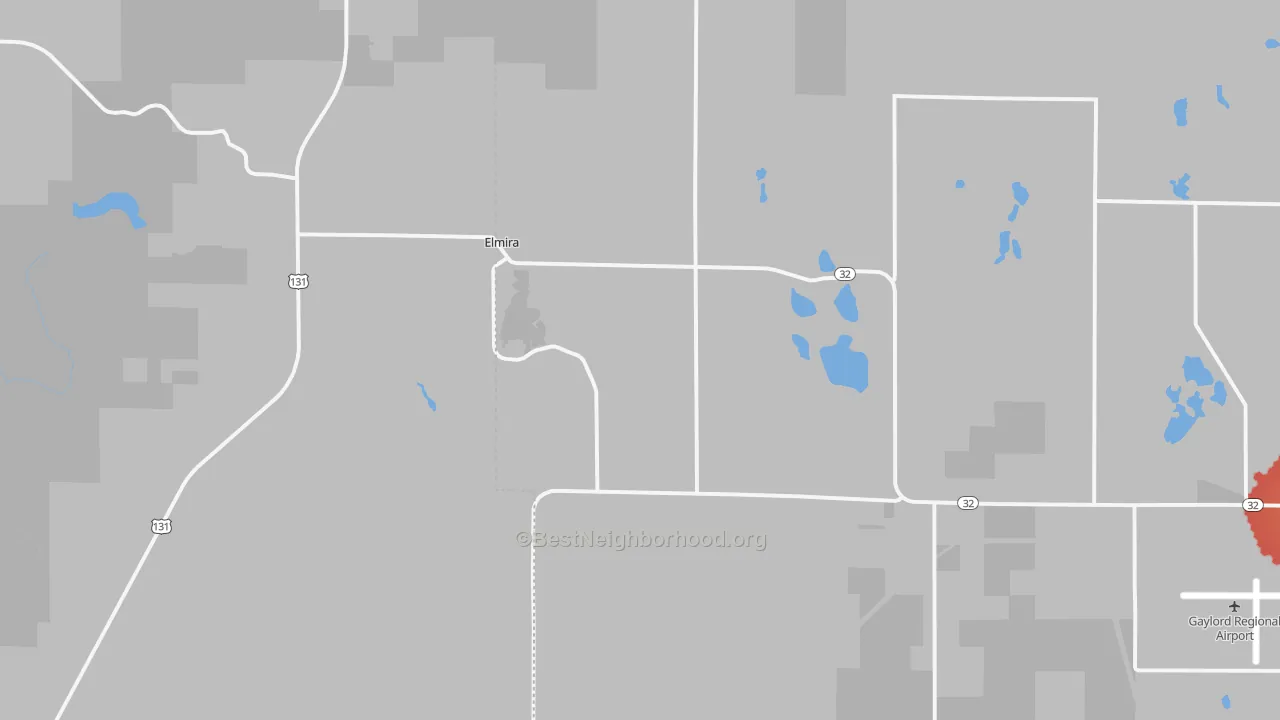 Transit Grade map of Elmira, MI