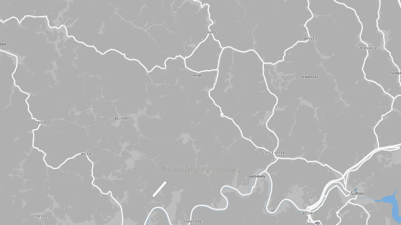Transit Grade map of Elmira, WV