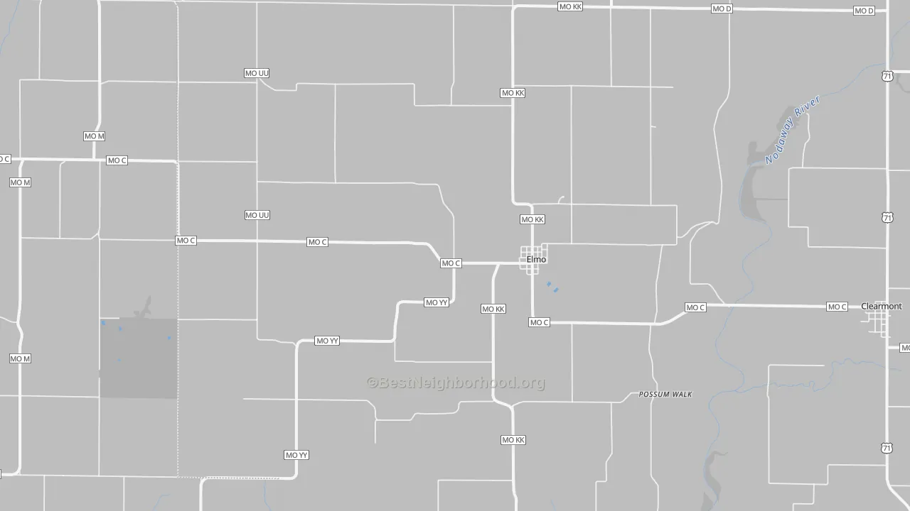 Transit Grade map of Elmo, MO
