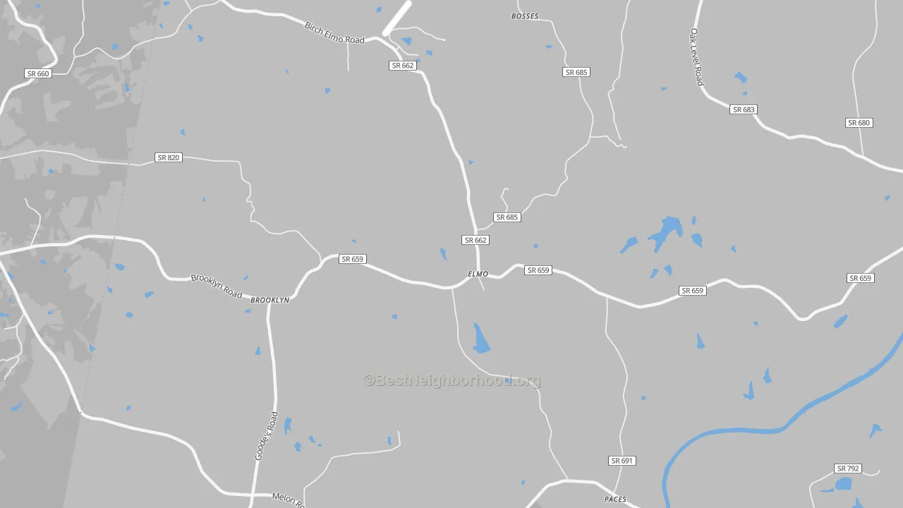 Transit Grade map of Elmo, VA