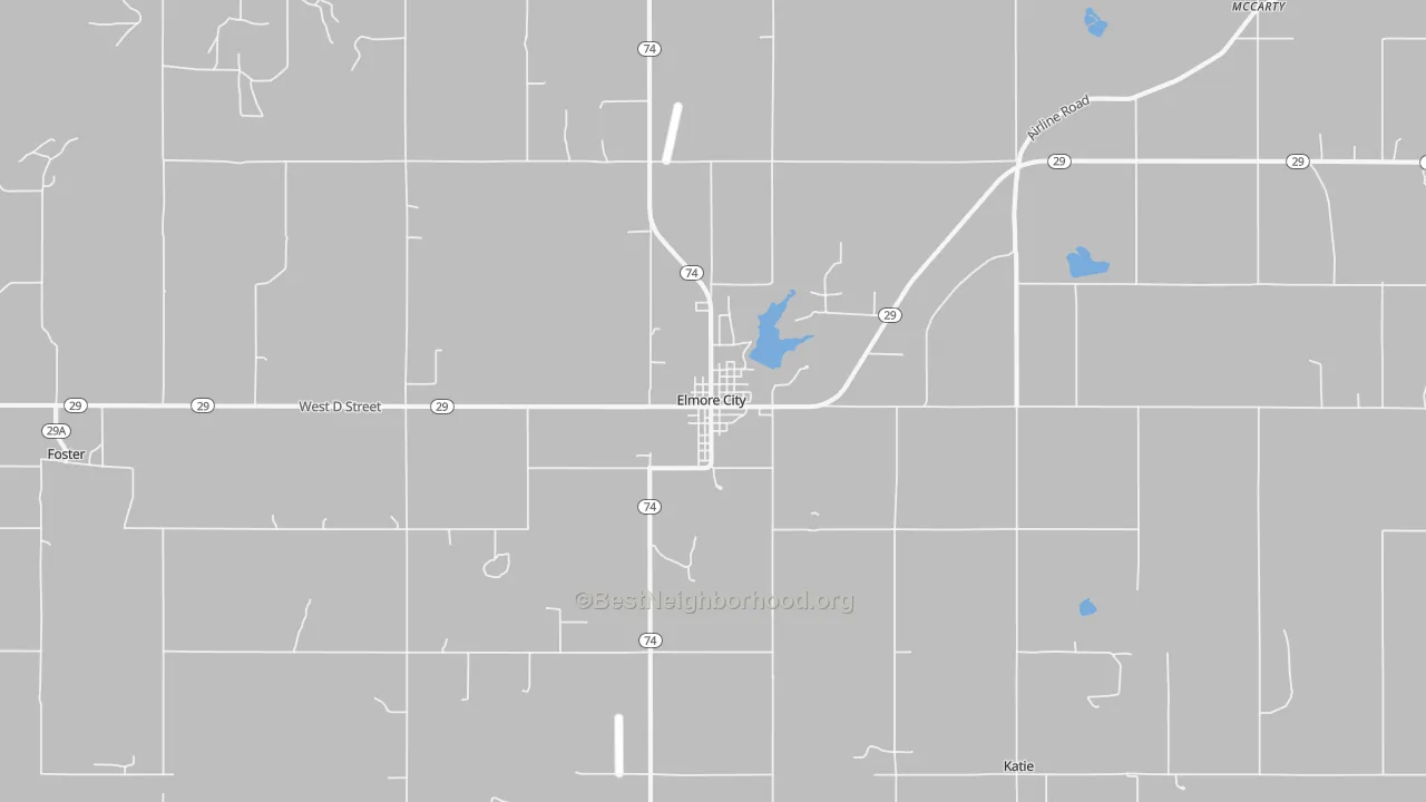 Transit Grade map of Elmore City, OK