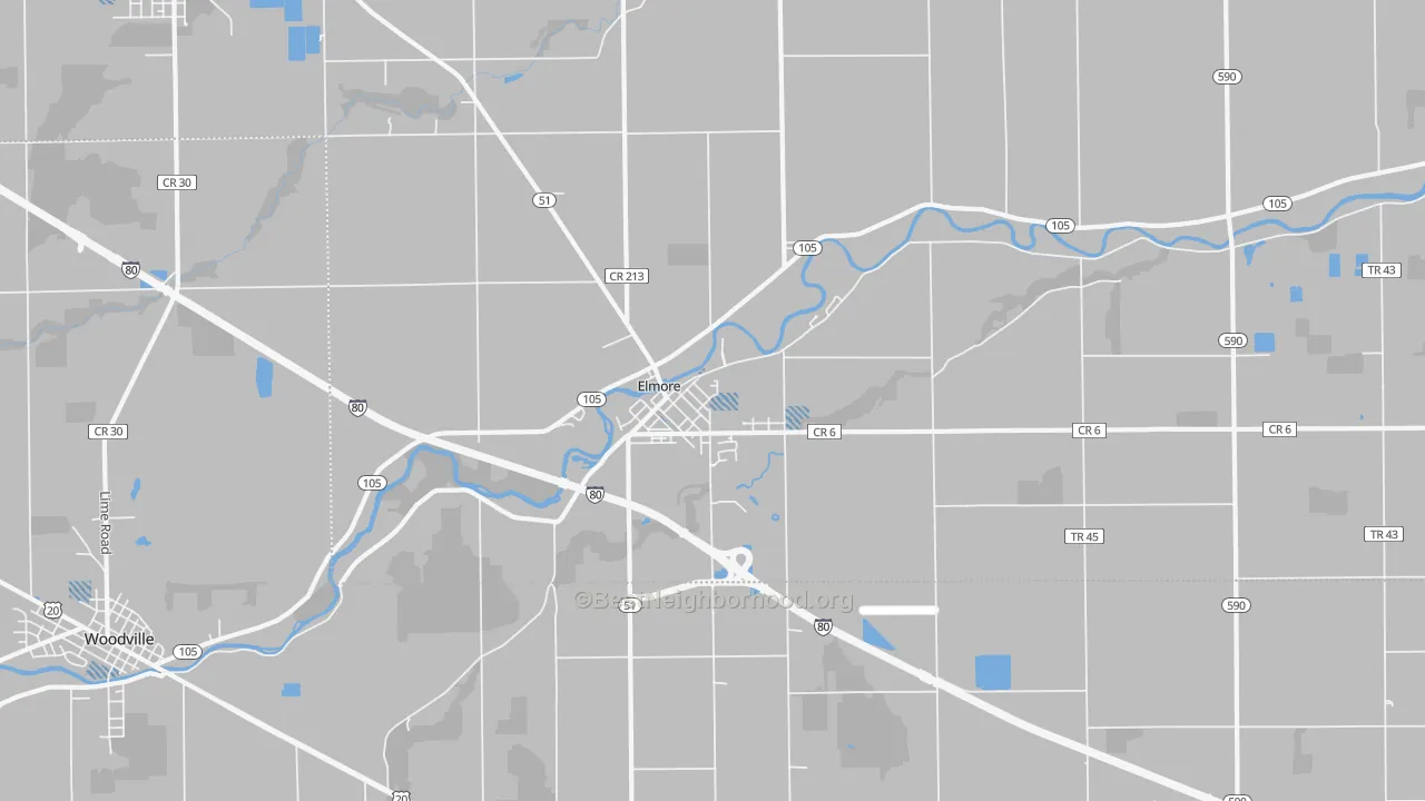 Transit Grade map of Elmore, OH