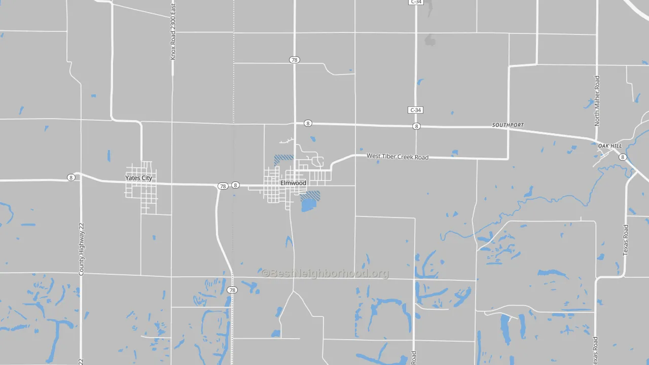 Transit Grade map of Elmwood, IL