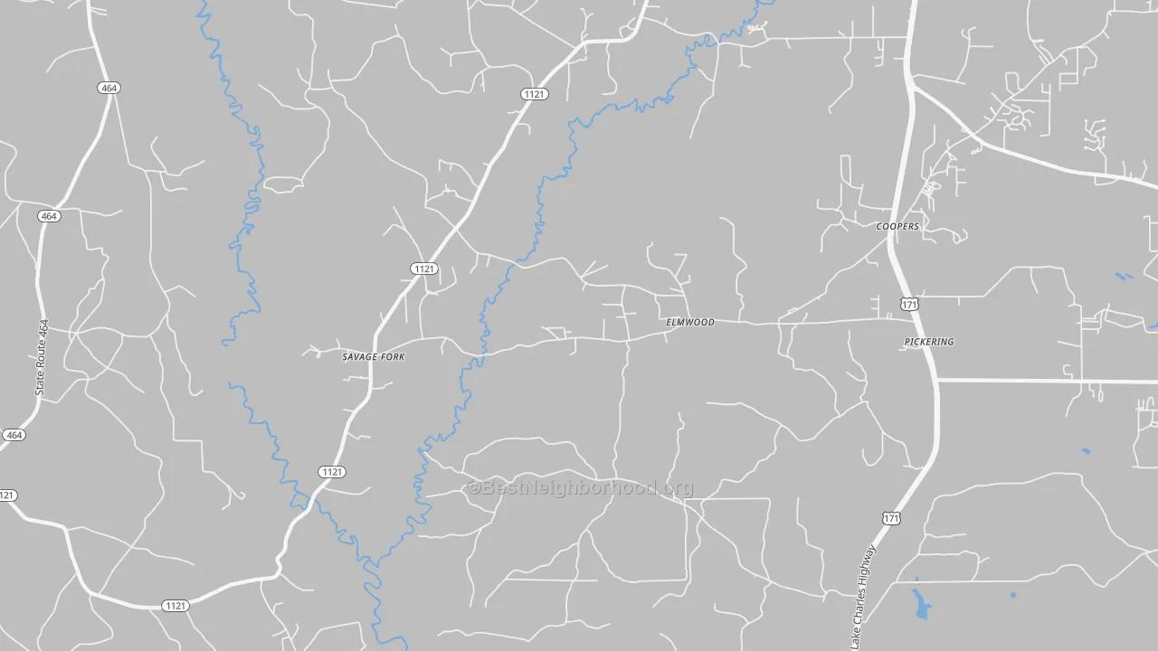 Transit Grade map of Elmwood, LA