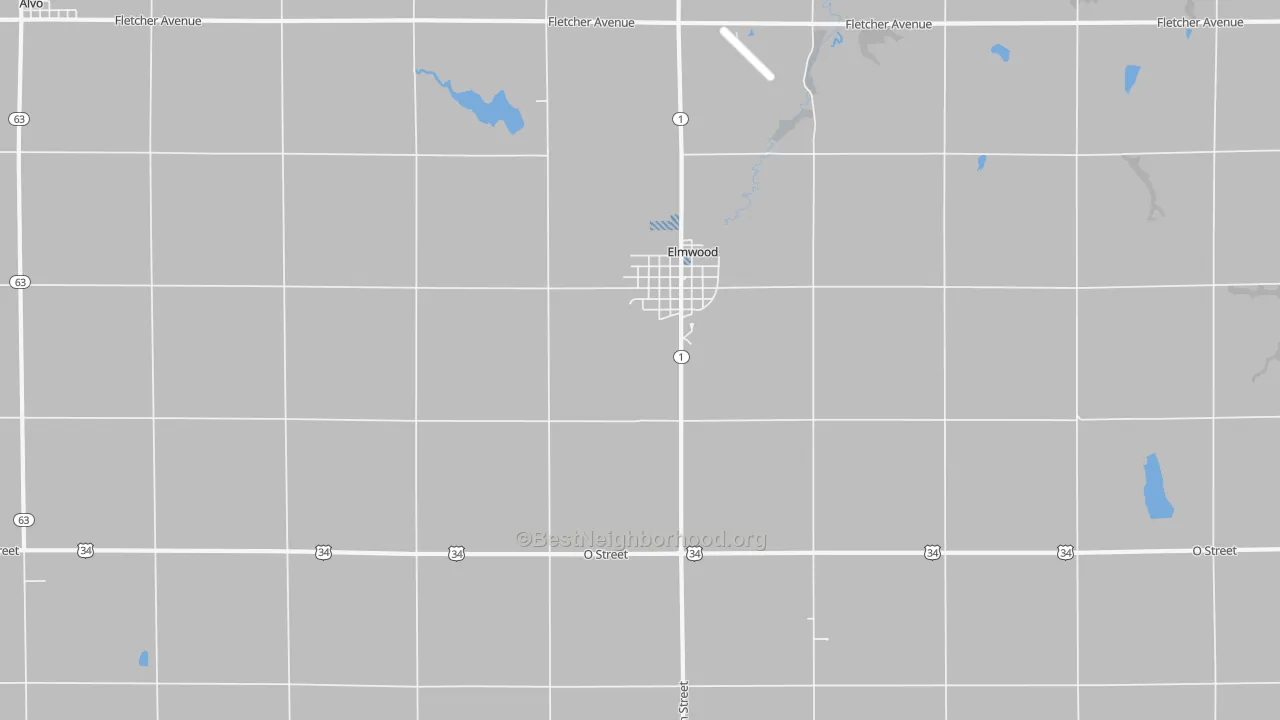 Transit Grade map of Elmwood, NE