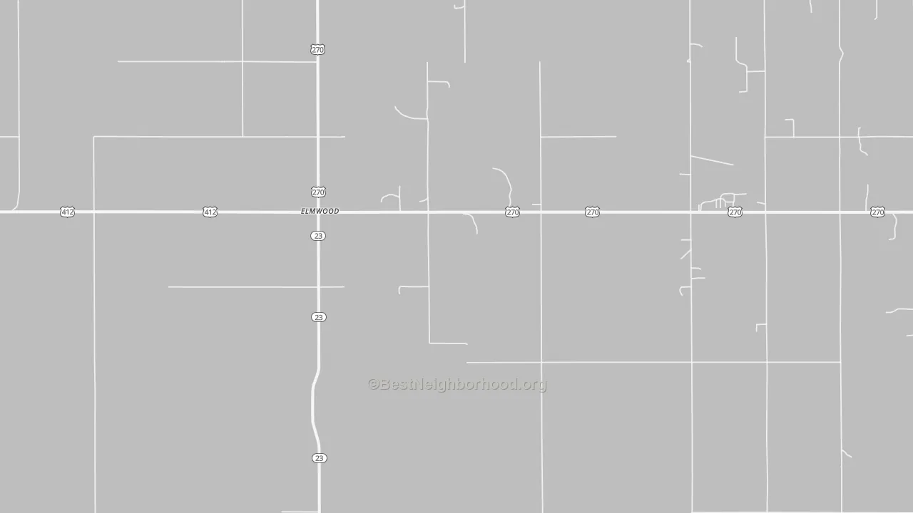 Transit Grade map of Elmwood, OK