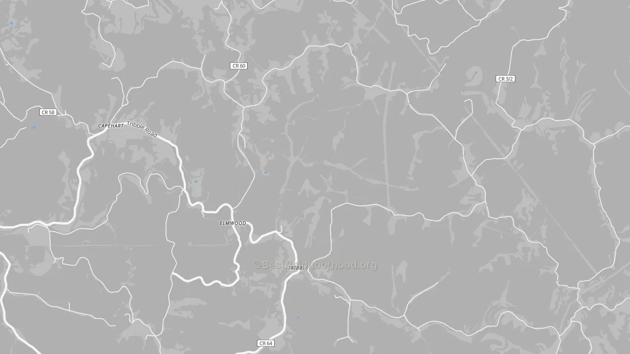 Transit Grade map of Elmwood, WV