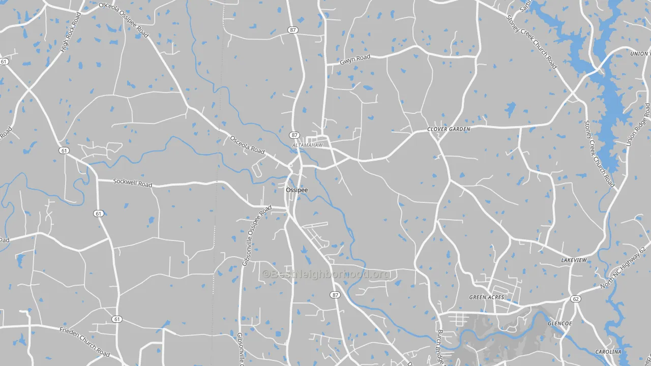 Transit Grade map of Elon College, NC