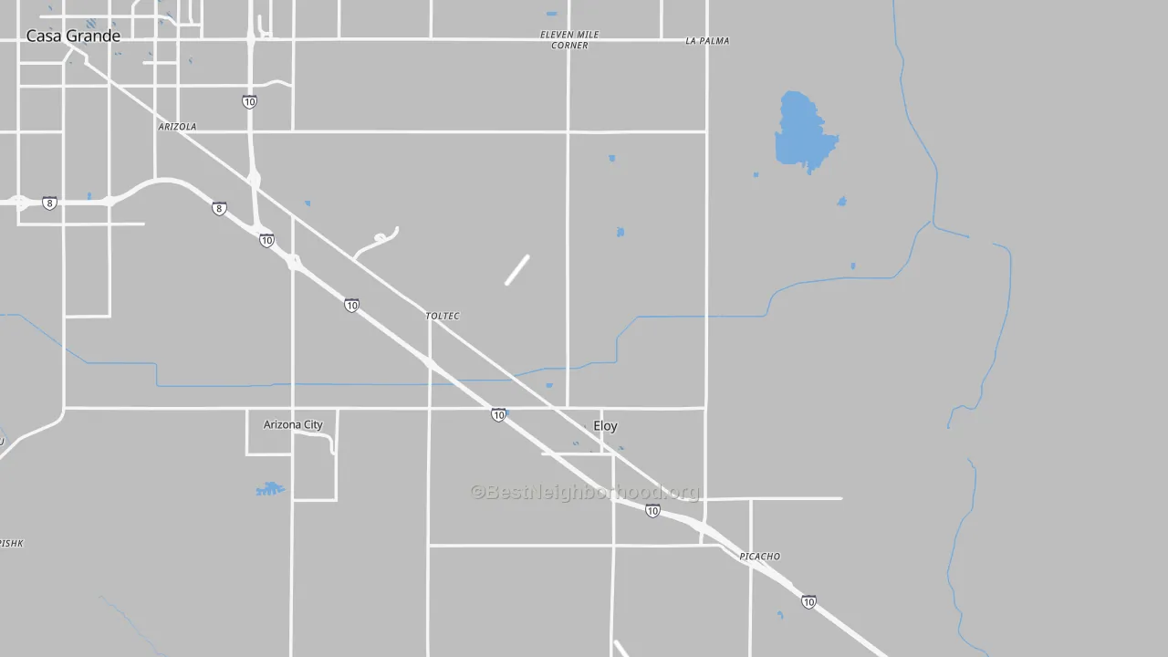 Transit Grade map of Eloy, AZ