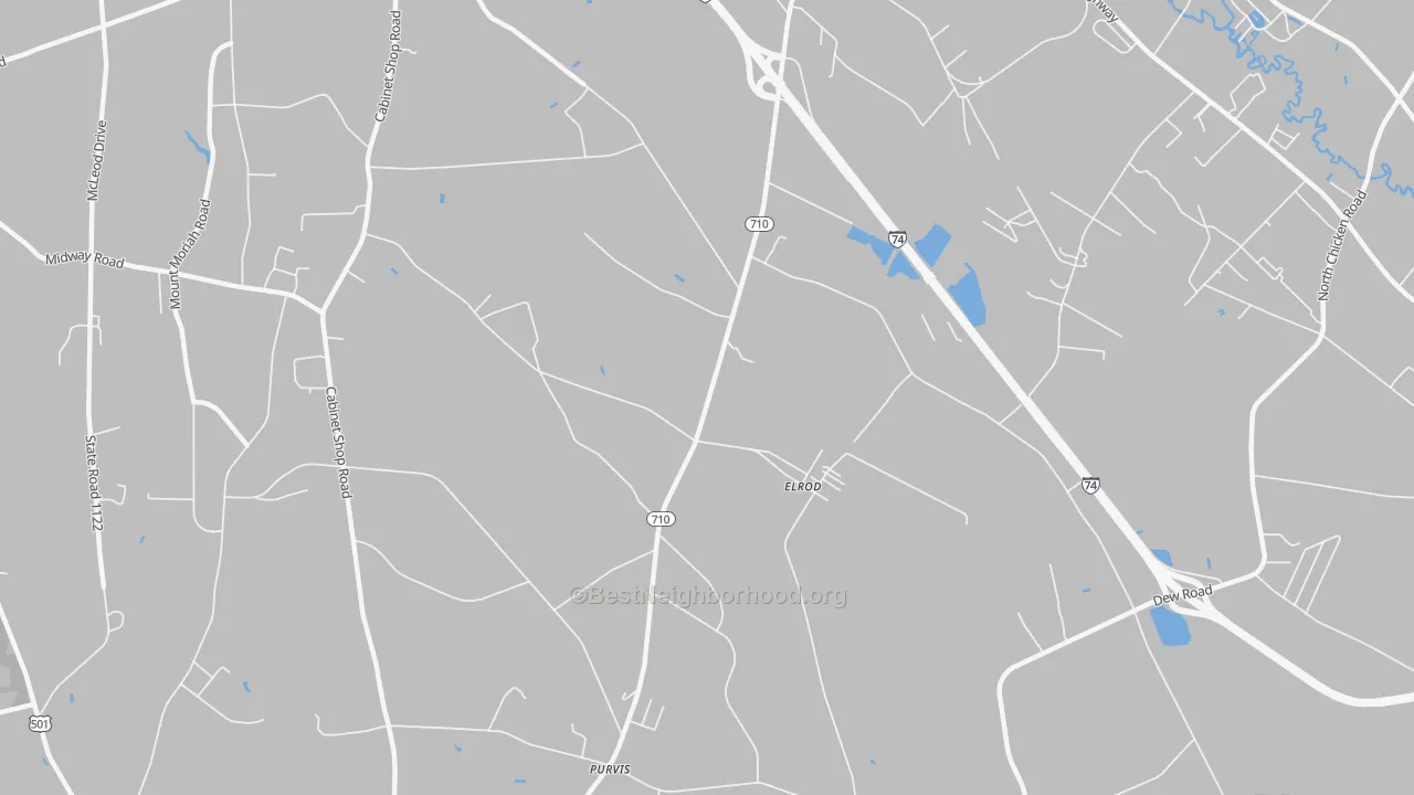 Transit Grade map of Elrod, NC