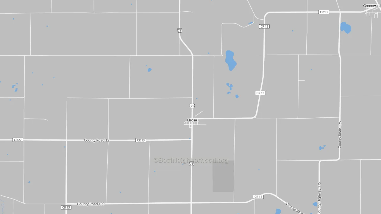 Transit Grade map of Elrosa, MN