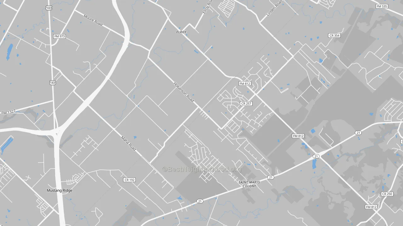 Transit Grade map of Elroy, TX