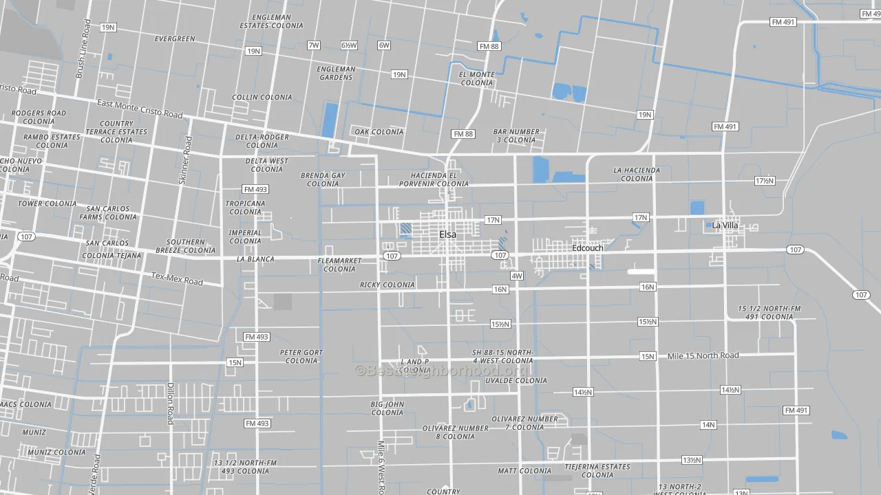 Transit Grade map of Elsa, TX