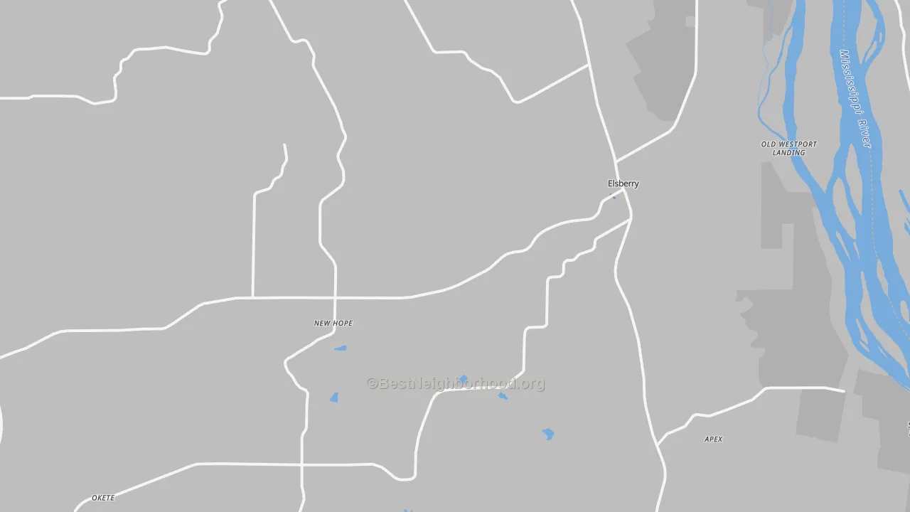 Transit Grade map of Elsberry, MO