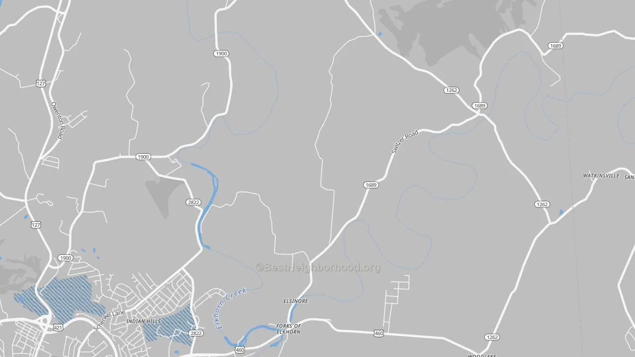Transit Grade map of Elsinore, KY