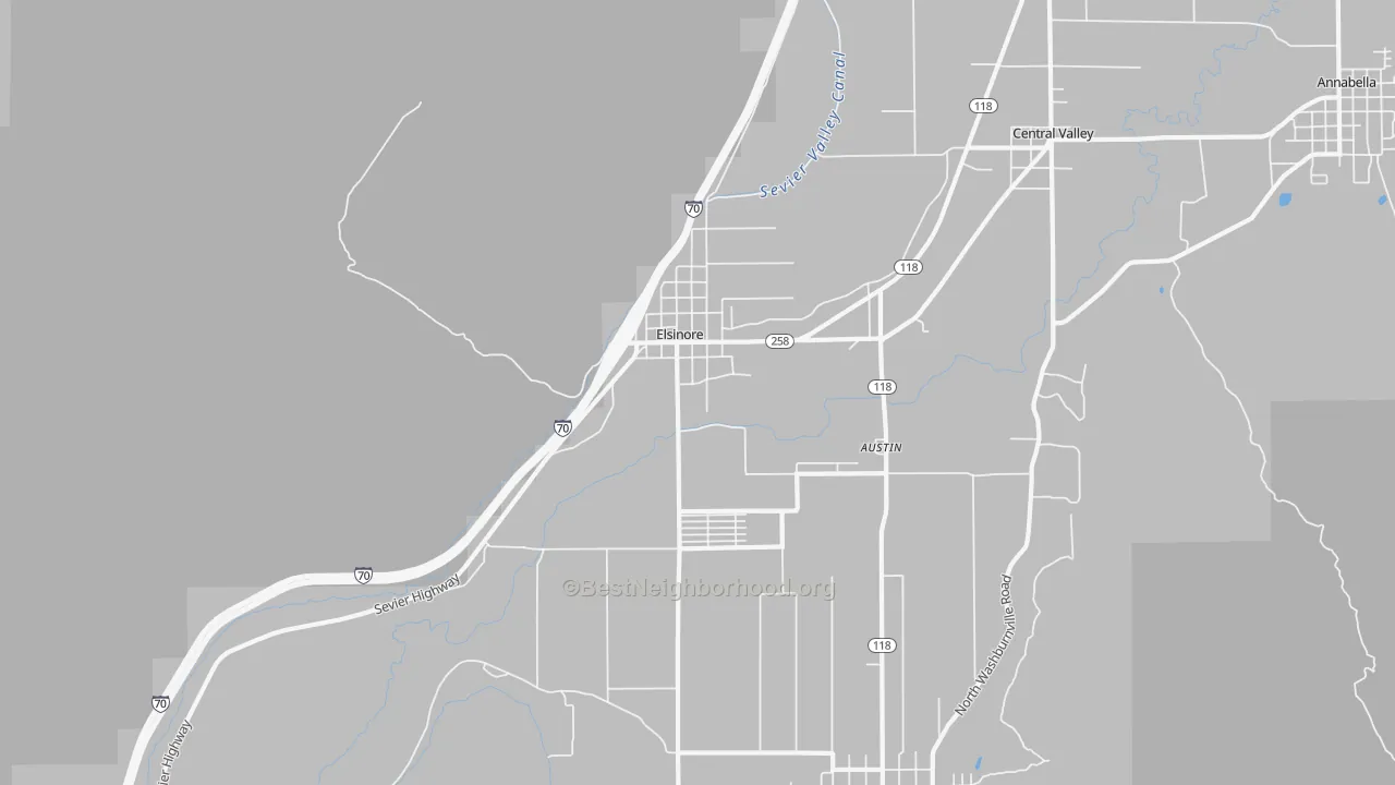 Transit Grade map of Elsinore, UT