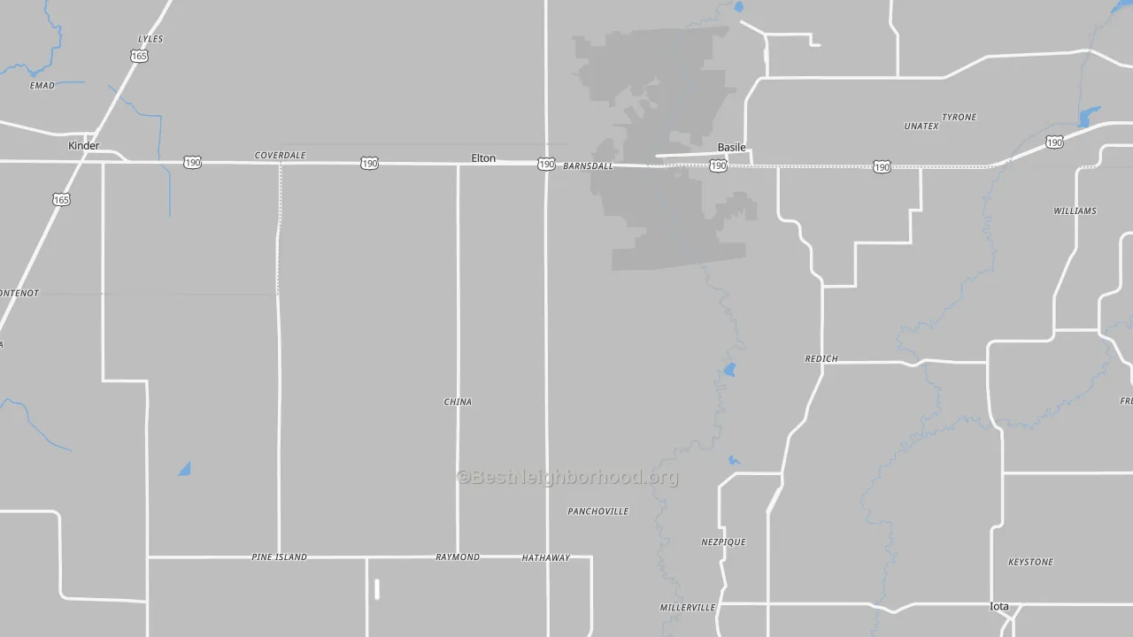 Transit Grade map of Elton, LA