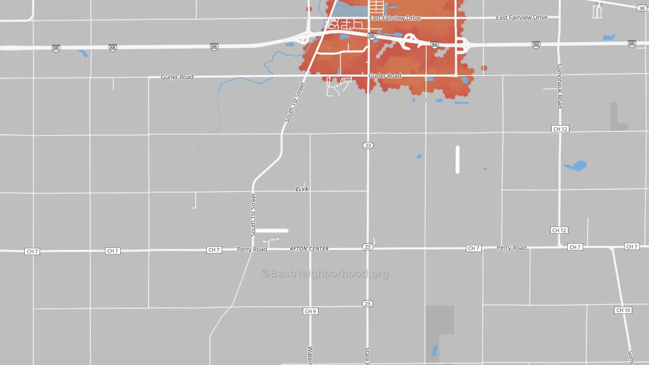 Transit Grade map of Elva, IL