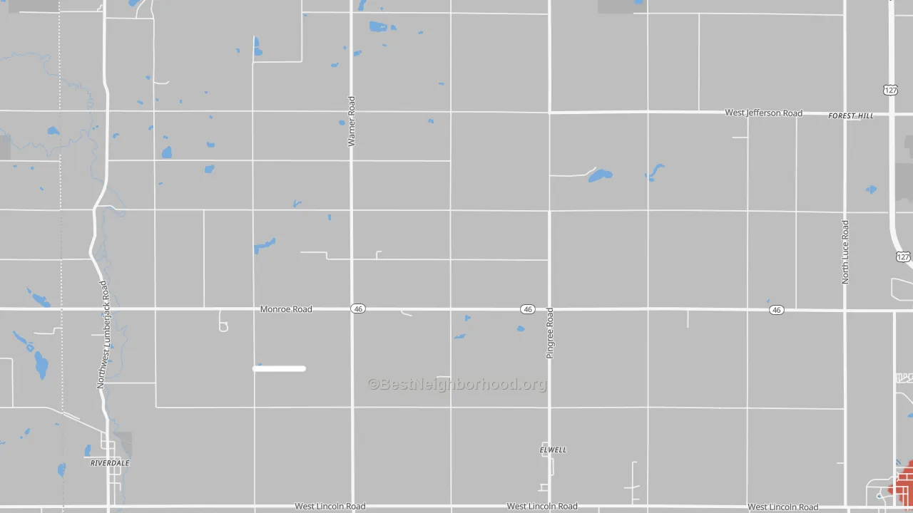 Transit Grade map of Elwell, MI