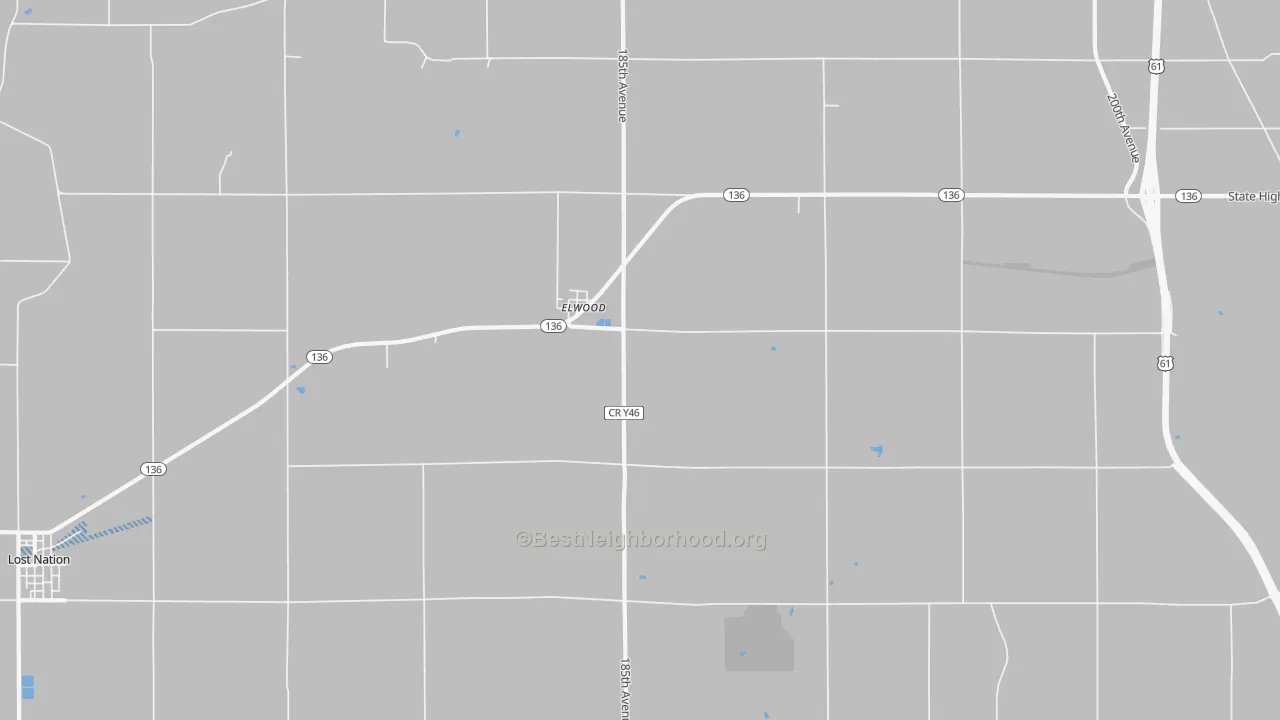 Transit Grade map of Elwood, IA