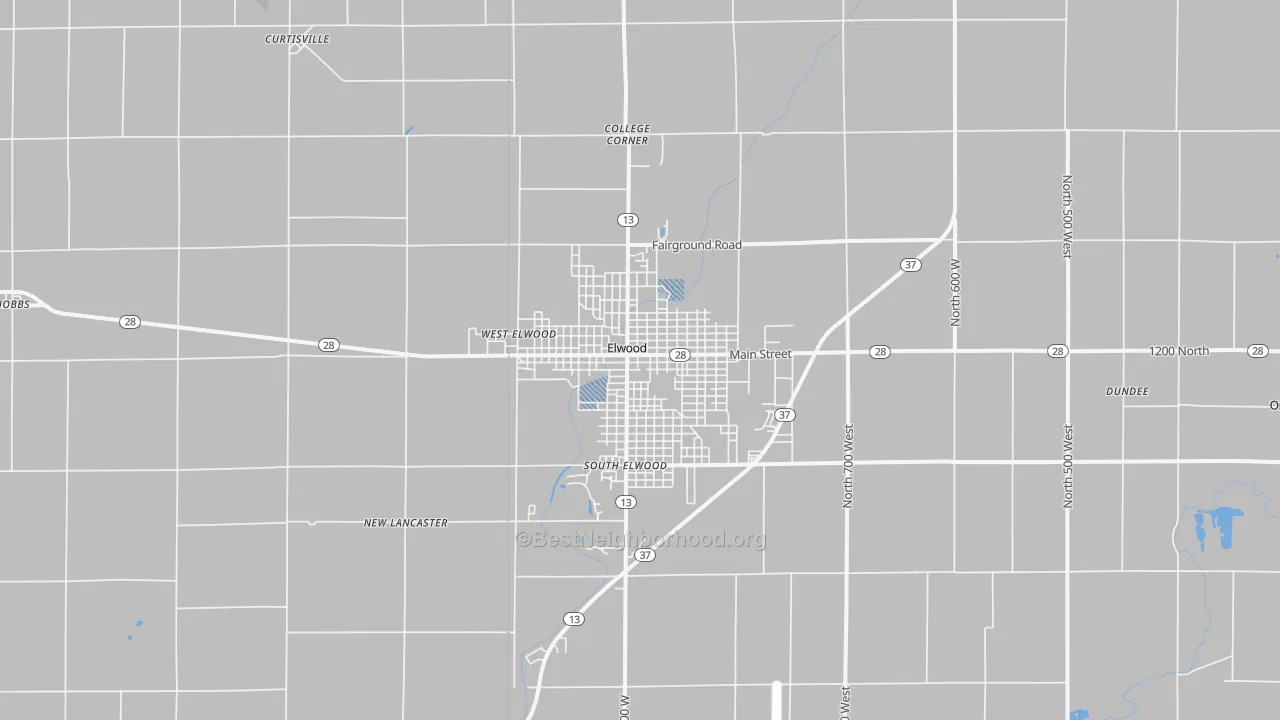 Transit Grade map of Elwood, IN