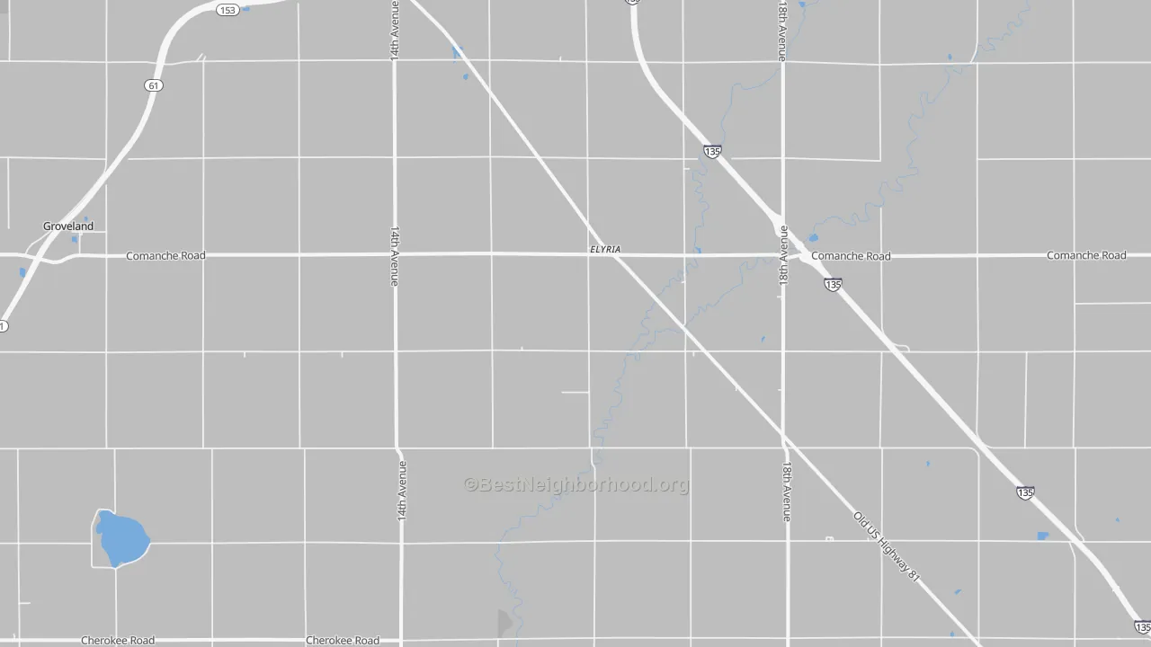Transit Grade map of Elyria, KS