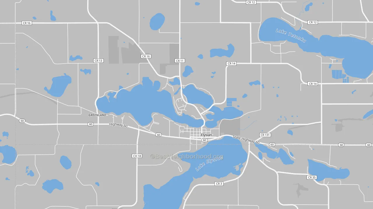 Transit Grade map of Elysian, MN
