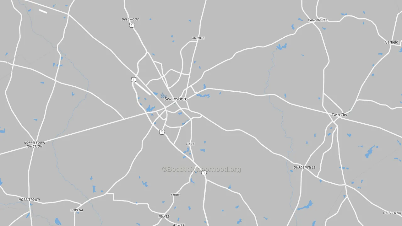 Transit Grade map of Emanuel County, GA
