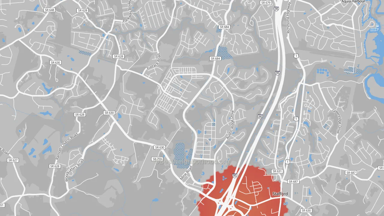 Transit Grade map of Embrey Mill, Stafford, VA