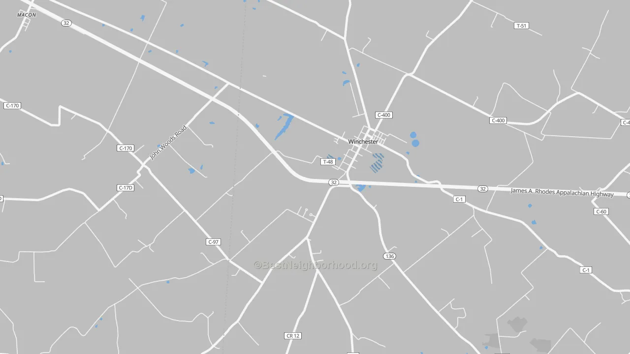 Transit Grade map of Emerald, OH