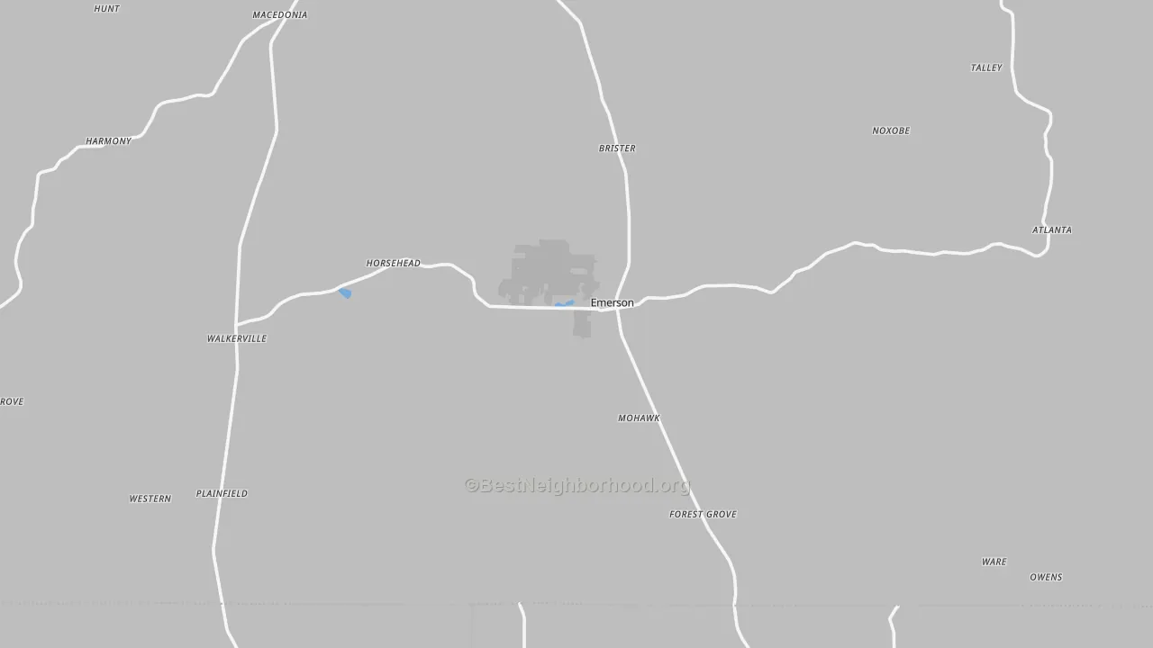 Transit Grade map of Emerson, AR