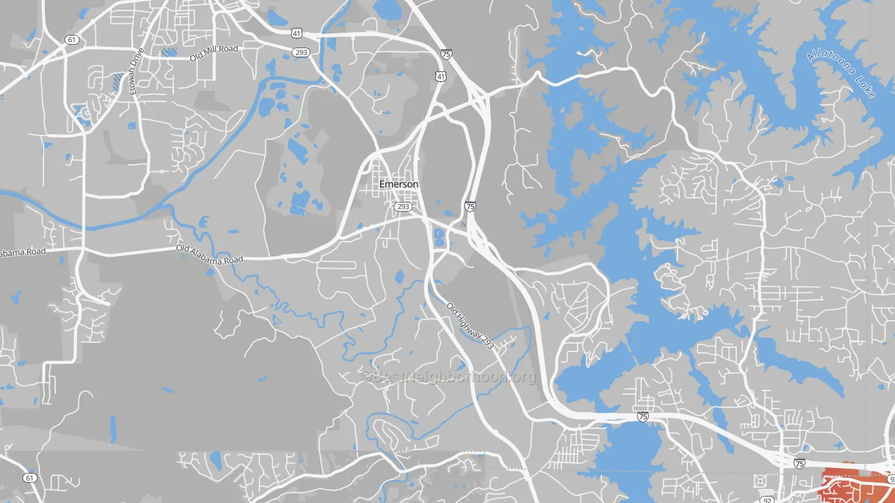 Transit Grade map of Emerson, GA