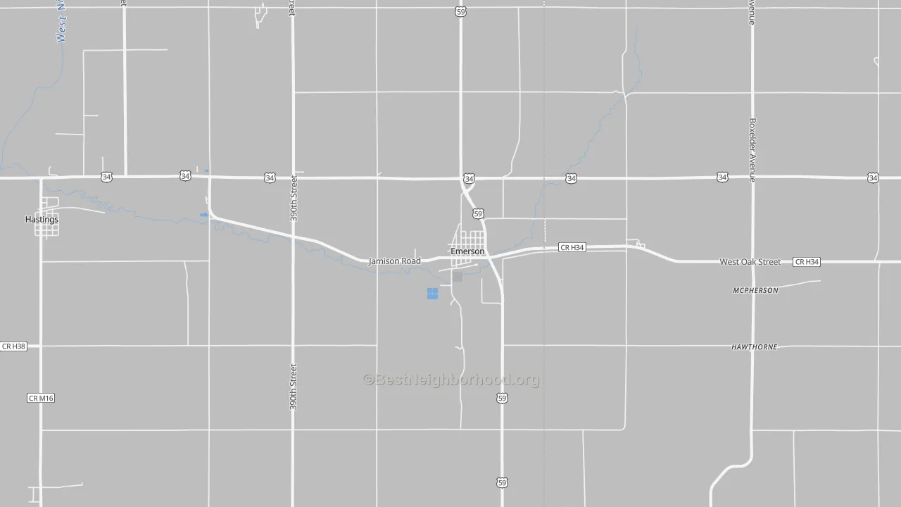 Transit Grade map of Emerson, IA