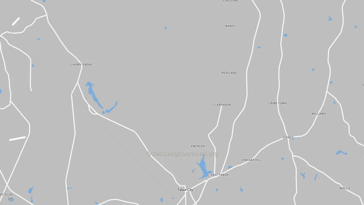 Transit Grade map of Emerson, NC