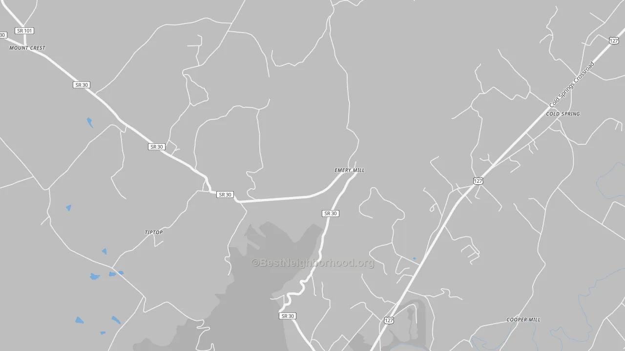 Transit Grade map of Emery Mill, TN