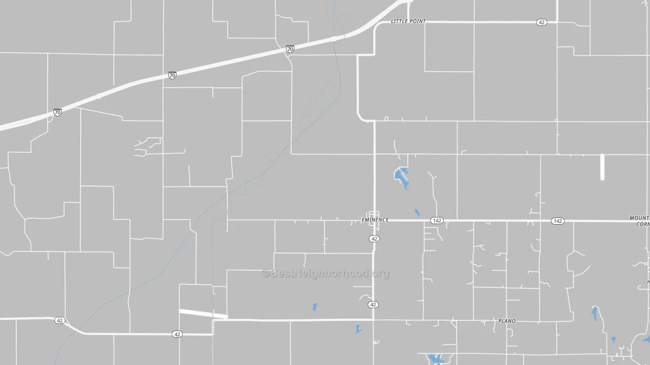 Transit Grade map of Eminence, IN