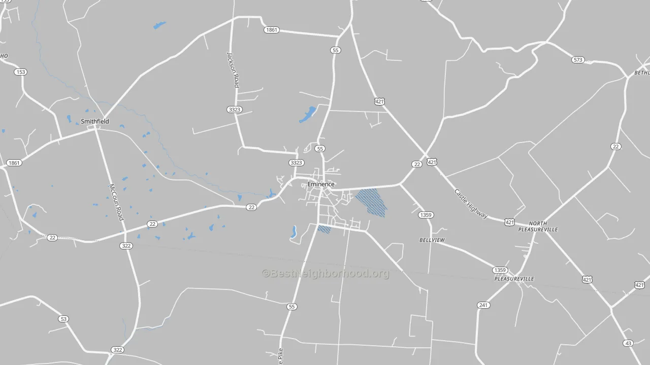 Transit Grade map of Eminence, KY