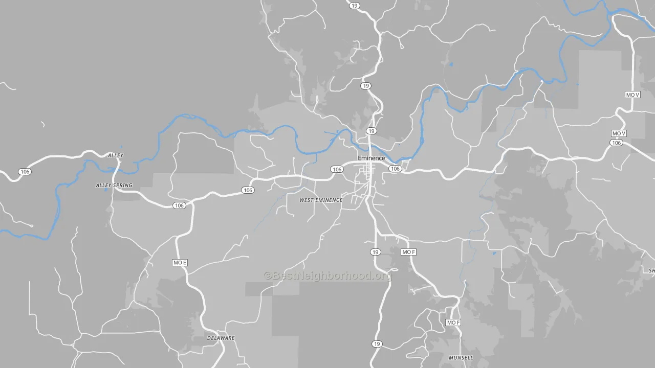 Transit Grade map of Eminence, MO