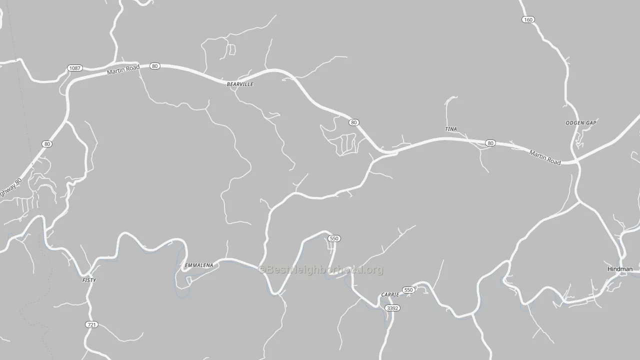 Transit Grade map of Emmalena, KY