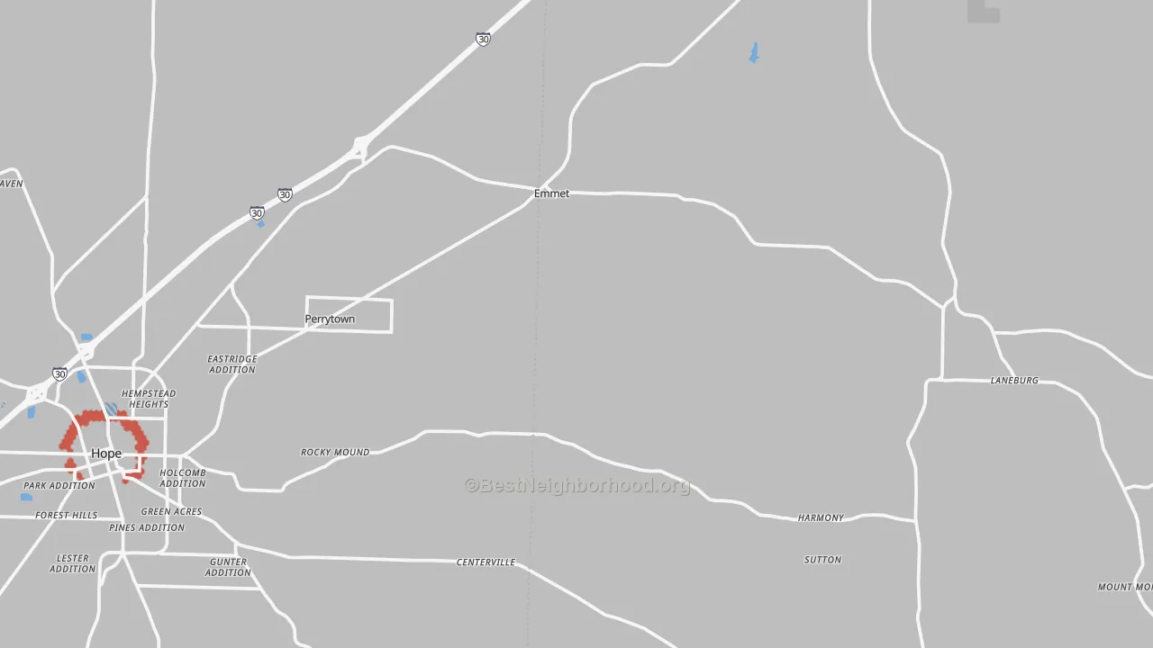 Transit Grade map of Emmet, AR