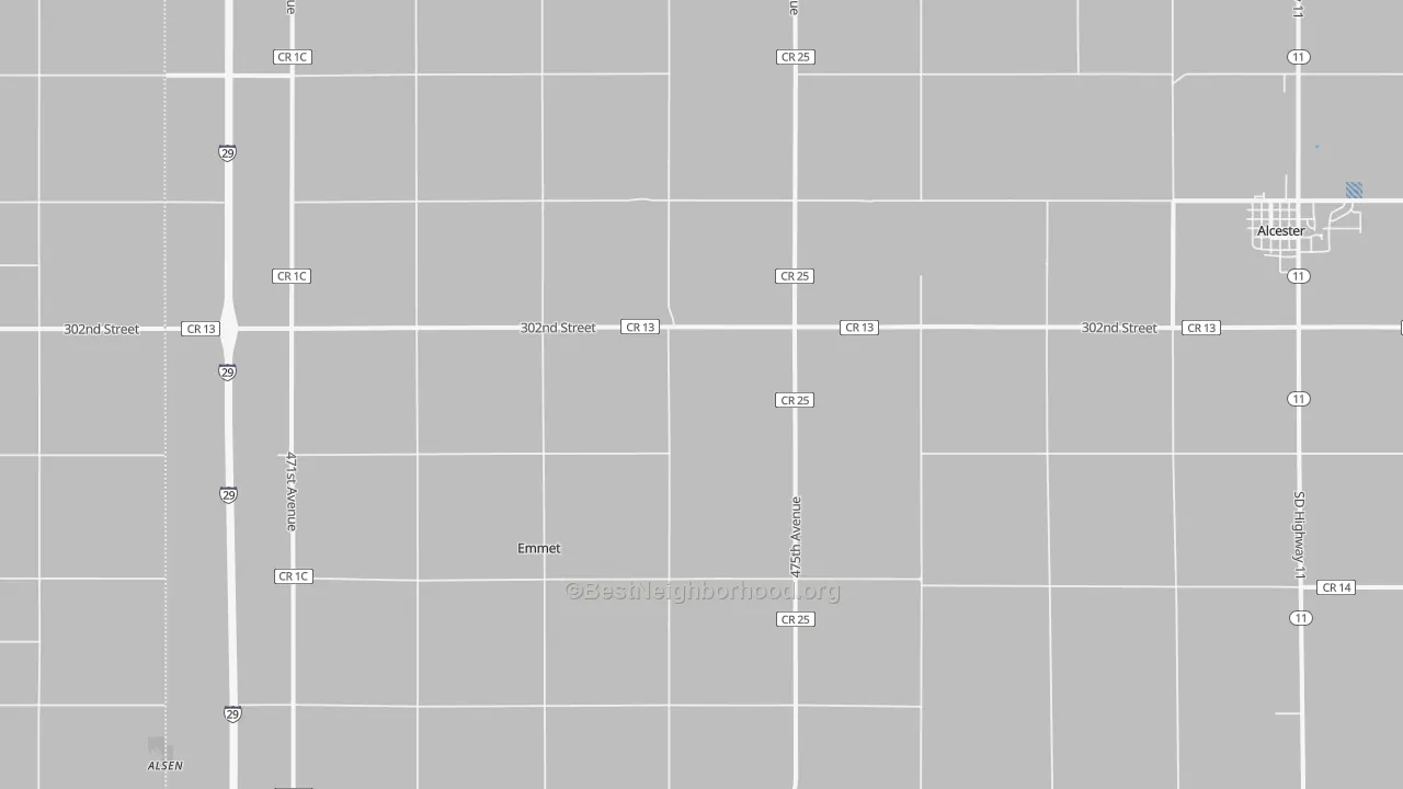 Transit Grade map of Emmet, SD