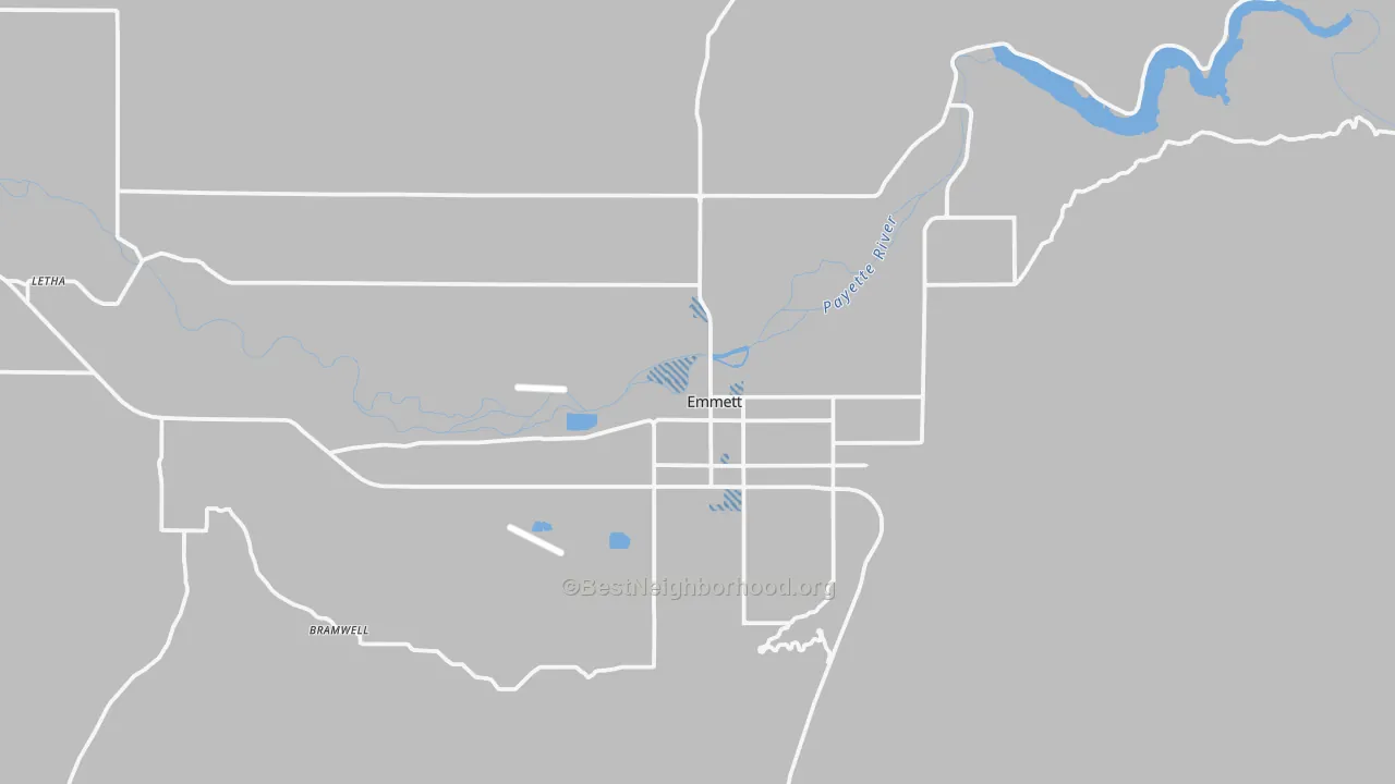 Transit Grade map of Emmett, ID