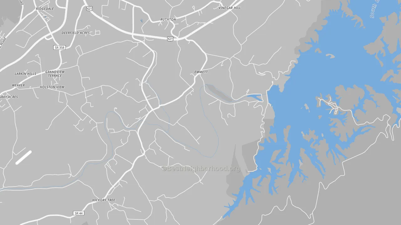 Transit Grade map of Emmett, TN