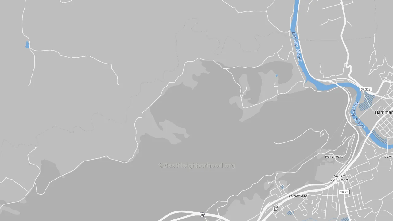 Transit Grade map of Emory Gap, TN