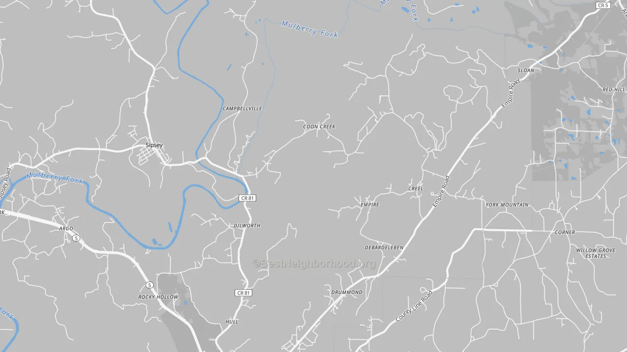 Transit Grade map of Empire, AL