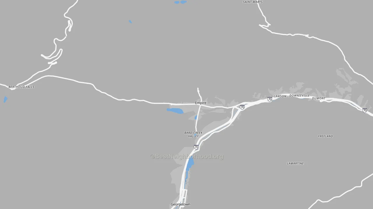 Transit Grade map of Empire, CO