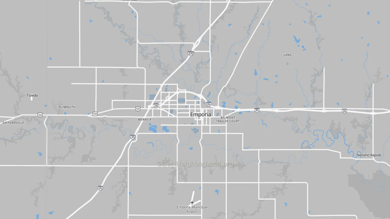 Transit Grade map of Emporia, KS