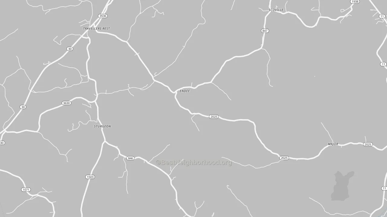 Transit Grade map of Endee, KY